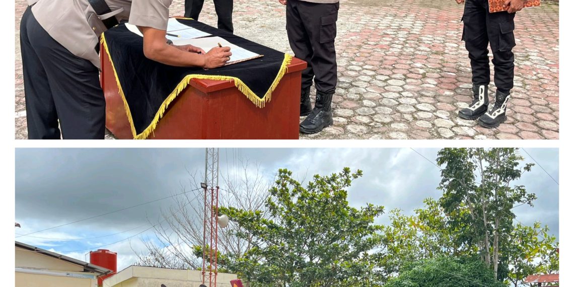 Kapolres Pakpak Bharat Pimpin Upacara Serah Terima Jabatan Kasat Samapta.