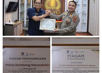 Transparan dan Profesional, Polres Humbahas Sabet Tiga Penghargaan dari KPPN Balige