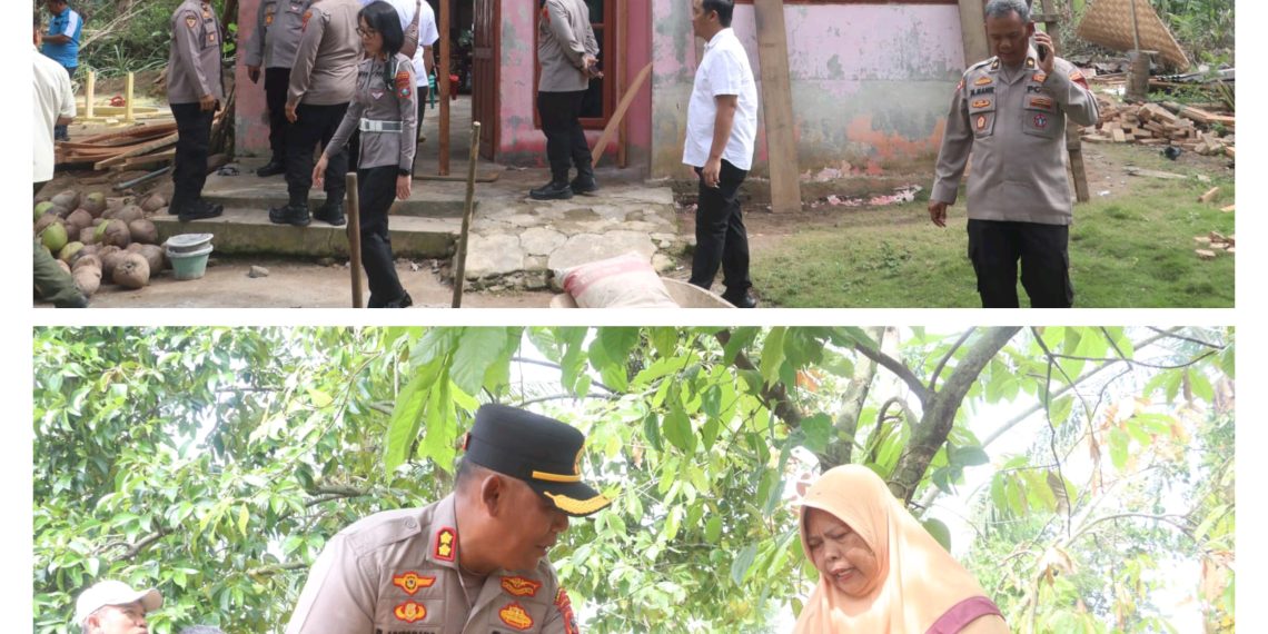 Kapolres Simalungun Turun Langsung, Salurkan Bantuan Kemanusiaan bagi Korban Angin Puting Beliung di Pematang Bandar