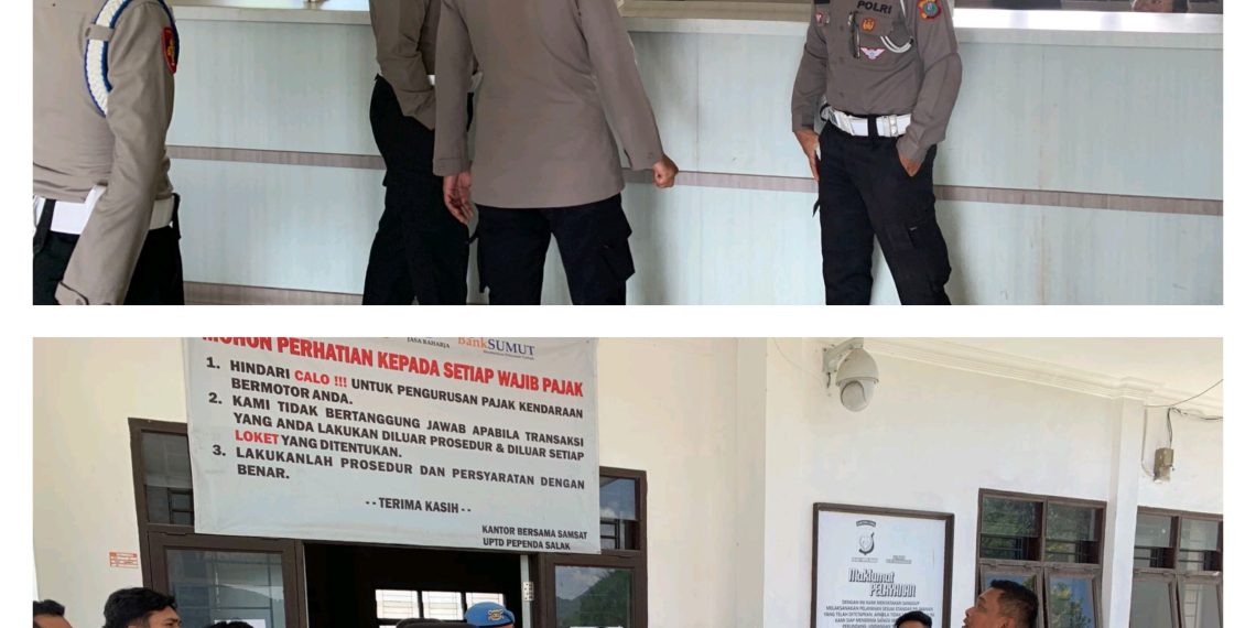 Kedepankan Pelayanan Yang Humanis Dan Bebas Pungli Kasat Lantas Polres Pakpak Bharat Cek Kantor Samsat Salak.