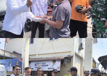 Pokdar Kamtibmas Bhayangkara Polrestabes Medan Salurkan Bantuan untuk Poskamling di Medan Denai
