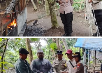 Polsek Binjai Bersama Tokoh Agama dan Masyarakat Grebek Sarang Narkoba di Tandem Hilir