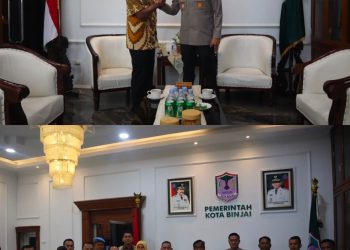 KAPOLRES BINJAI BERSAMA PJU GELAR KUNJUNGAN SILATURAHMI KE KANTOR WALIKOTA BINJAI