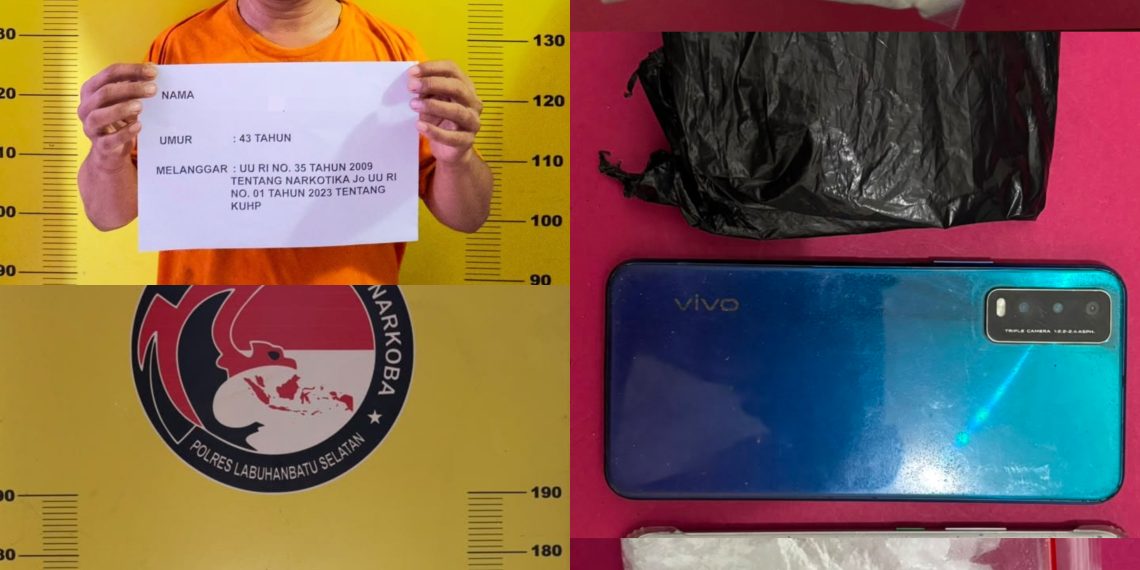 POLRES LABUHANBATU SELATAN MELALUI SAT RESNARKOBA UNGKAP PEREDARAN SABU, DUA TERSANGKA DIAMANKAN DENGAN BARANG BUKTI 206,78 GRAM
