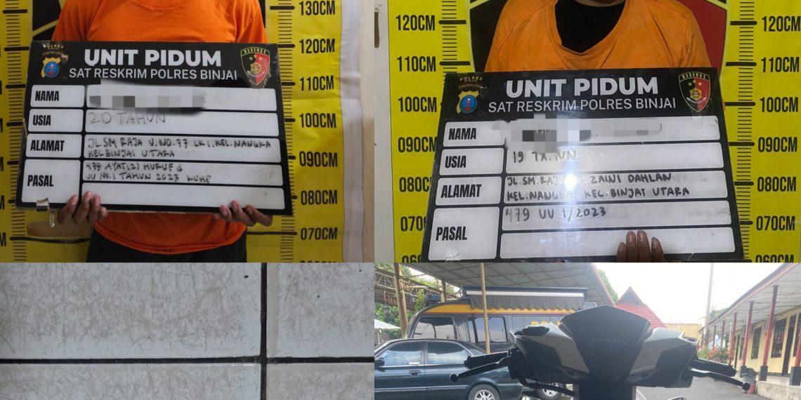 Dua Pelaku Begal Di Tunggorono Binjai Timur, Ditangkap Satreskrim Polres Binjai