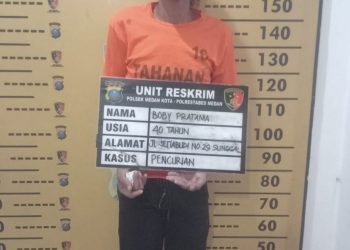 Satu Jam Usai Pencurian, Tim Opsnal Polsek Medan Kota Amankan Terduga Pelaku di Gang Nasional