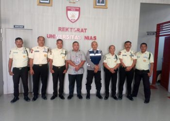 Sat Binmas Polres Nias Ajak Satpam Bantu Polri Jaga Kamtibmas Agar Tetap Kondusif.