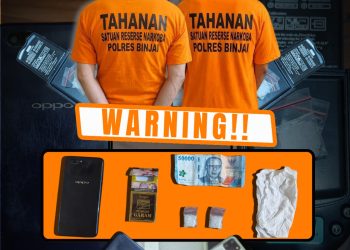 Satresnarkoba Polres Binjai Tangkap Dua Orang Pria Saat Edarkan Narkoba Di Binjai Barat