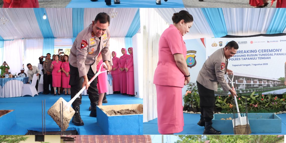 Kunker ke Tapteng, Kapolda Sumut Letakkan Batu Pertama Pembangunan Rusun Polres Tapanuli Tengah