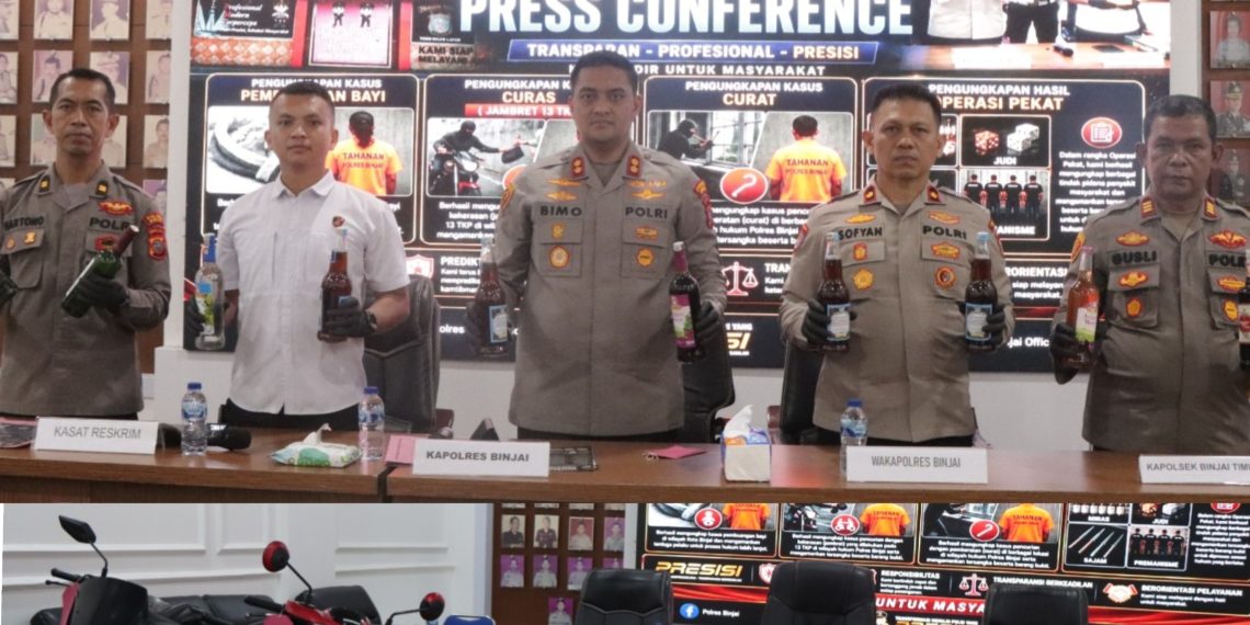 Polres Binjai Release Pengungkapan Kasus Pembuangan Bayi, Curas, Curat dan Hasil Operasi Pekat Toba 2026