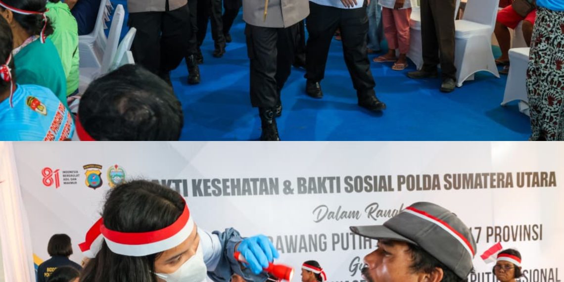 Kapolda Sumut Cek Langsung Pemeriksaan Kesehatan Gratis untuk Warga Samosir