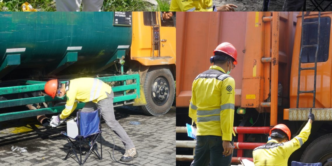 Pelindo Regional 1 Gelar Uji Emisi Kendaraan di Buffer Area Gate 2 Pelabuhan Belawan
