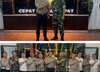 Perkuat Sinergitas TNI-Polri, Kapolres Binjai Bersama PJU Silaturahmi ke Mako Yonif Raider 100/PS.