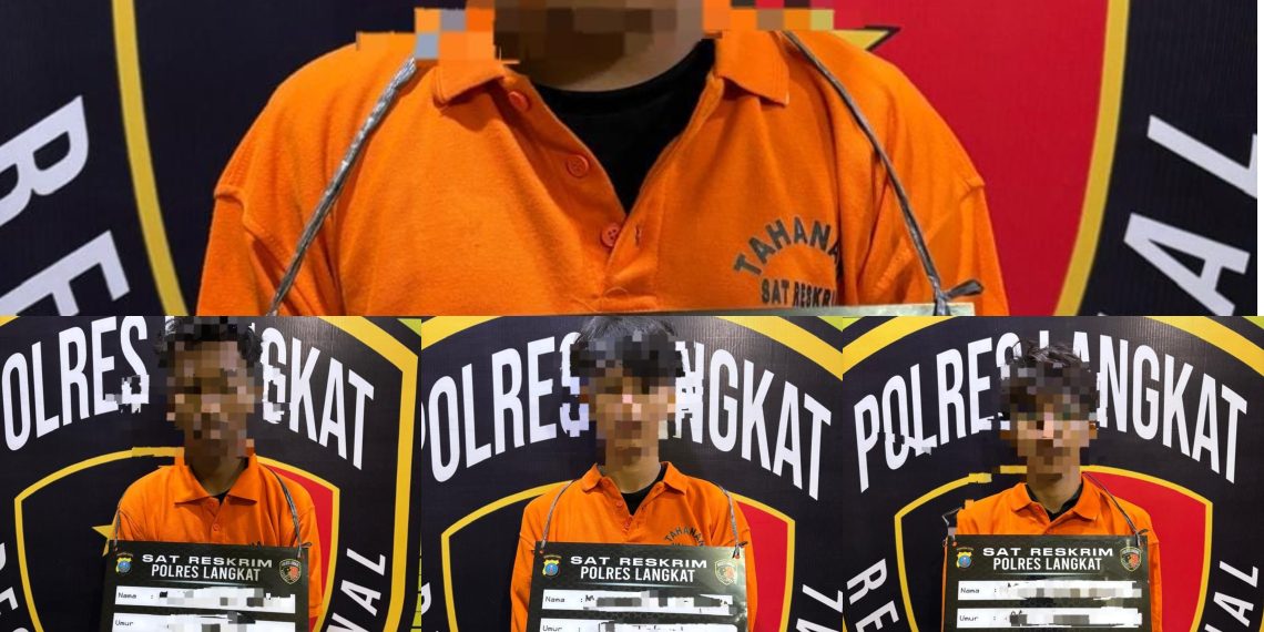 Polres Langkat Tangkap Tujuh Pelaku Pencurian Disertai Kekerasan di Empat Lokasi, Dua Senjata Tajam dan Dua Sepeda Motor Diamankan