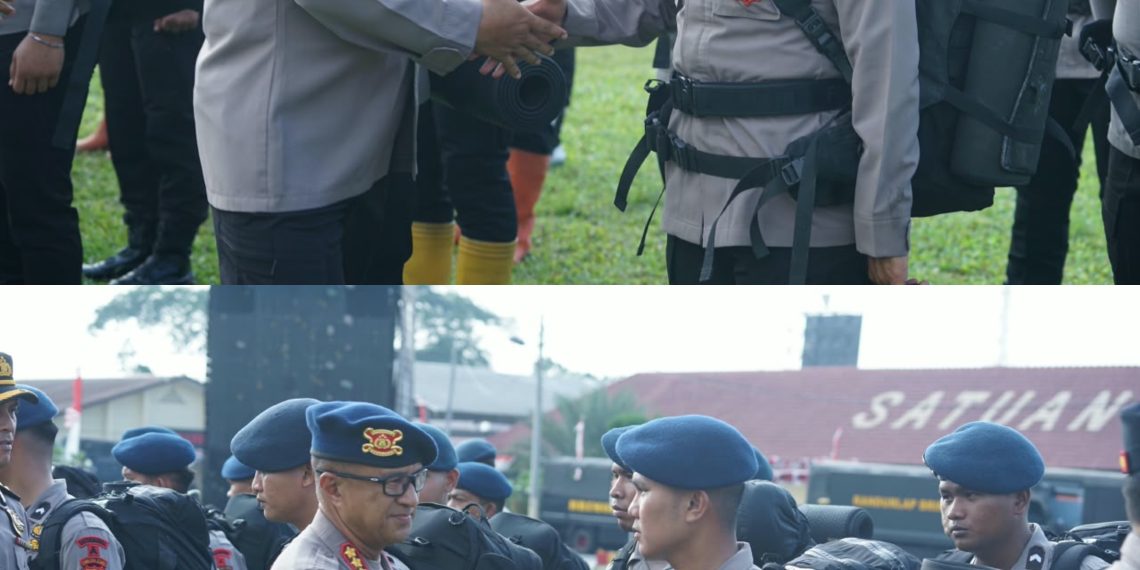 Gunung Sinabung Erupsi, Polda Sumut Siagakan 100 Personel Brimob dan Peralatan Pendukung