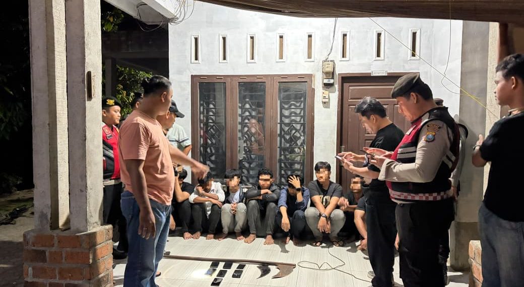 Tim Sergap Polres Asahan Amankan 10 Remaja Diduga Hendak Tawuran, Sajam dan 6 Sepeda Motor Diamankan