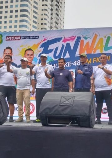 Wali Kota Medan Apresiasi HUT ke-48 GM FKPPI, Lepas Ribuan Peserta Funwalk Yang Digelar PC 0201 Medan di Lapangan Merdeka