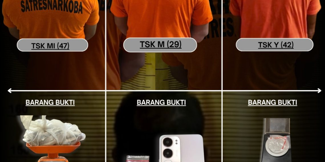Kapolres Binjai Tidak Pandang Bulu Berantas Narkoba, Tiga Terduga Pelaku Diciduk Polisi.