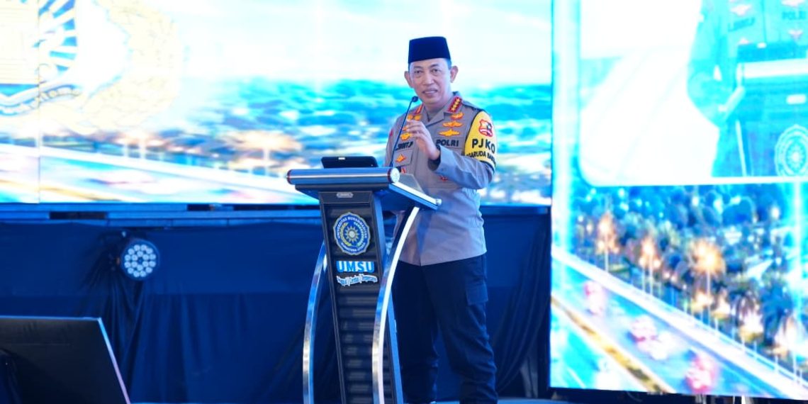 Kapolri Ajak Mahasiswa UMSU Kuasai Teknologi untuk Indonesia Emas 2045