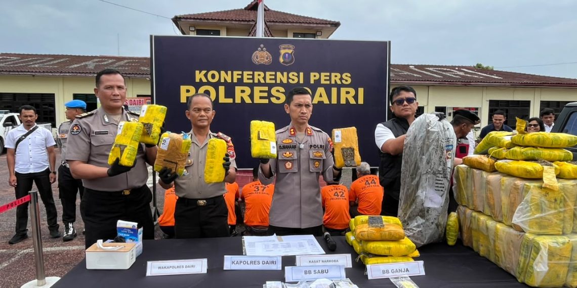 Perangi Narkoba, Polres Dairi Ungkap 33 Kasus dan Sita 70 Kg Ganja