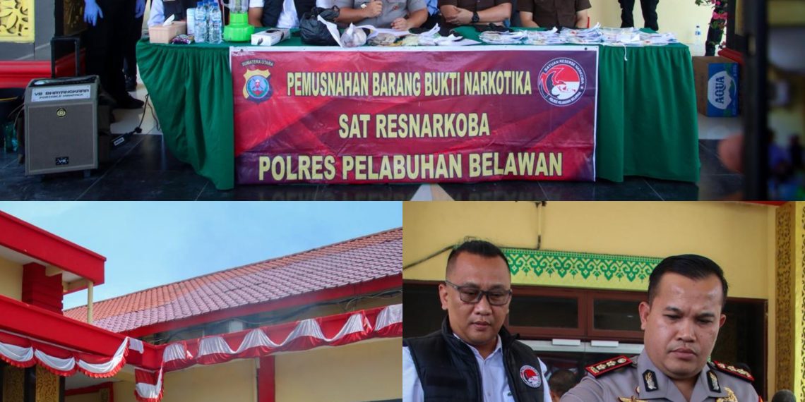 Polres Pelabuhan Belawan Musnahkan Barang Bukti Narkoba