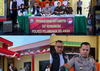 Polres Pelabuhan Belawan Musnahkan Barang Bukti Narkoba