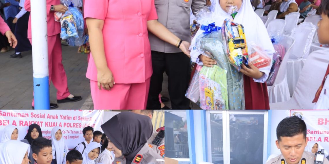 Kapolres Langkat Santuni Anak Yatim, Wujud Kepedulian Polri untuk Masyarakat