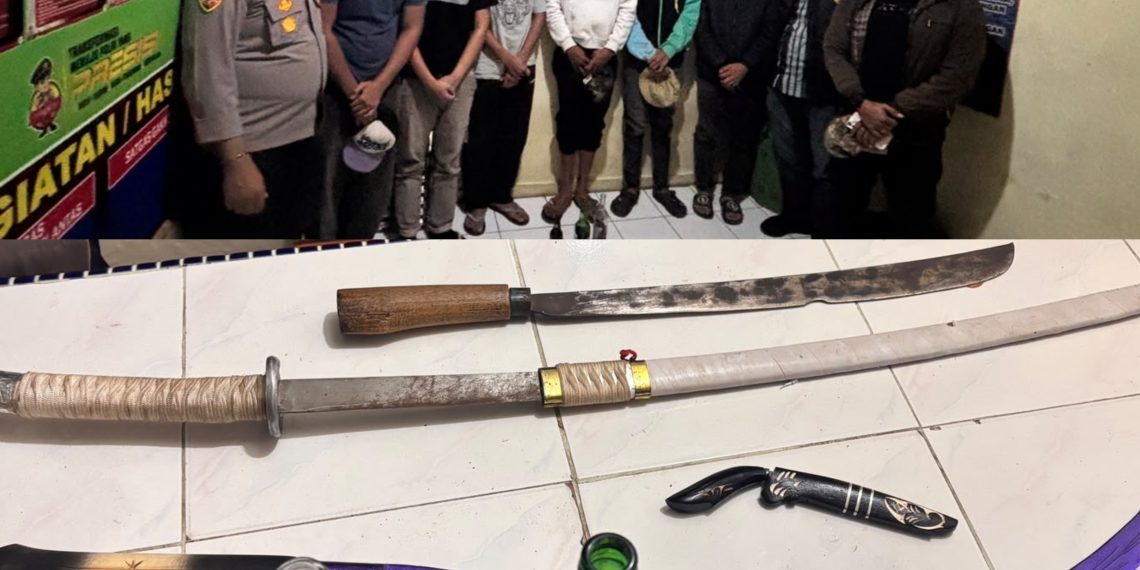 Enam Remaja Diamankan Bawa Sajam dan Molotov, Diduga Hendak Tawuran di Surbakti