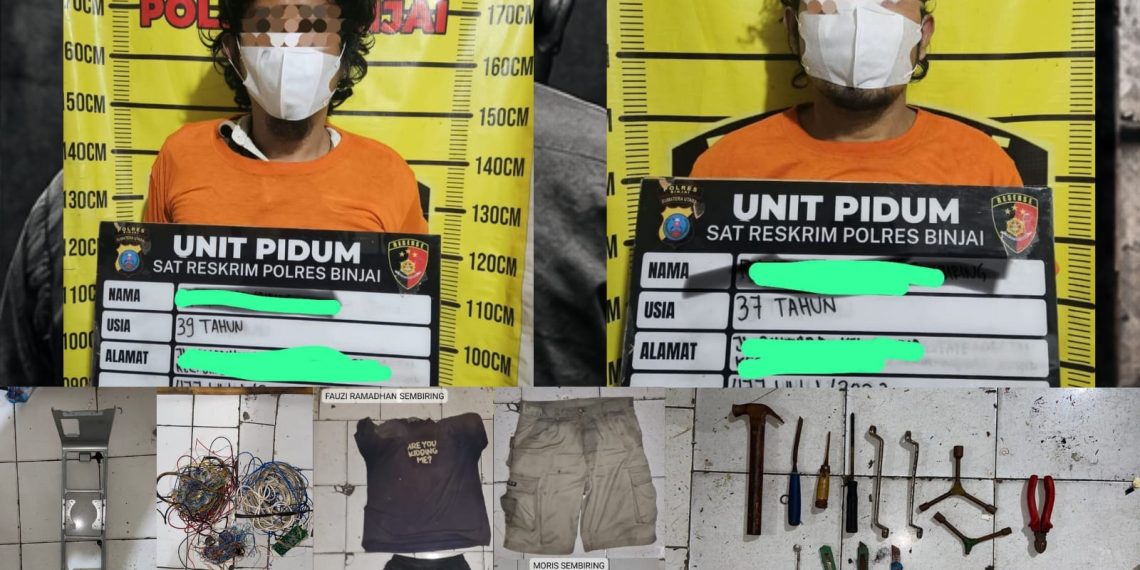 Gerak Cepat Satreskrim Polres Binjai, Dua Terduga Pelaku Curat Toko Rp157 Juta Dibekuk