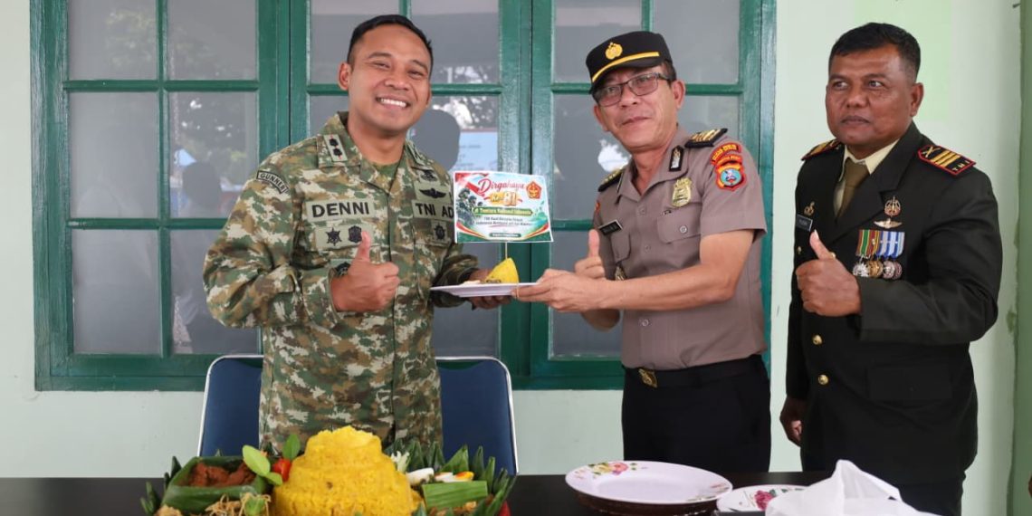 HUT TNI Ke – 81 Sinergitas TNI Polri Terjalin Dengan Baik Polres Pakpak Bharat Sambangi Batalyon TP 906/Pakalima Dan Kodim 0206 Dairi.