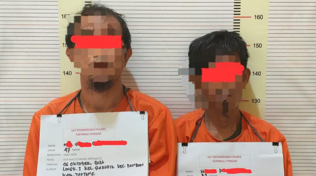 Polres Tapteng tangkap dua terduga pengedar sabu di Sarudik