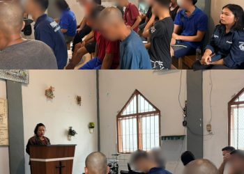 Bersama Kementerian Agama Kabupaten Langkat Rutan Tanjung Pura Laksanakan Pembinaan Rohani Warga Binaan di Gereja Oikumene