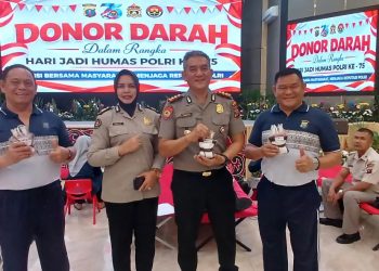 HUT ke-75 Humas Polri, Polda Sumut Tebar Kepedulian Lewat Aksi Donor Darah