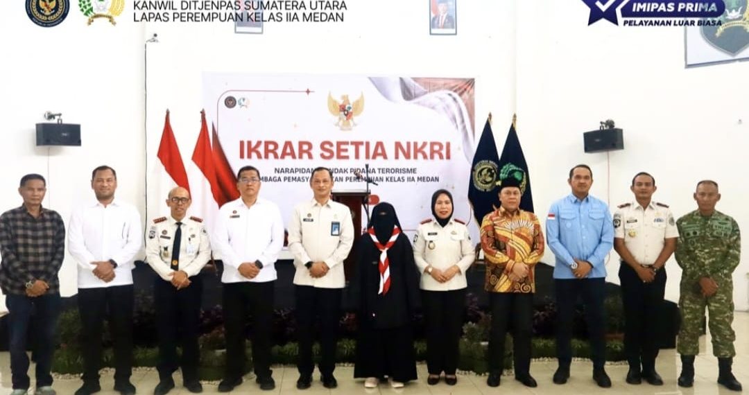 Tinggalkan Paham Radikalisme, Napiter Lapas Perempuan Kelas IIA Medan Ucapkan Ikrar Setia NKRI