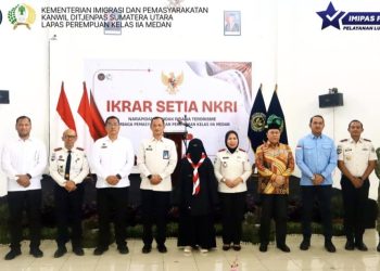 Tinggalkan Paham Radikalisme, Napiter Lapas Perempuan Kelas IIA Medan Ucapkan Ikrar Setia NKRI