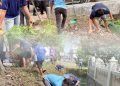 Dalam rangka Hari Bakti KEMENIPAS yang ke 2 Tahun 2026 Rutan Tanjung Pura Gelar Gotong Royong Bersihkan Saluran Air dan Tembok Luar Guna Cegah Banjir di Musim Penghujan