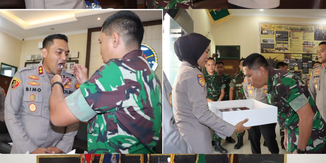 Kapolres Binjai dan Kapolres Langkat Berikan Surprise HUT TNI ke-81, Perkuat Sinergitas TNI-Polri