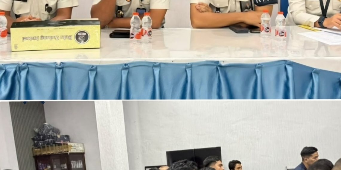 TEKANKAN KEDISIPLINAN KERJA,RUTAN TANJUNG PURA GELAR RAPAT DINAS PENGAMANAN BERSAMA SELURUH STAF KPR DAN REGU PENGAMANAN