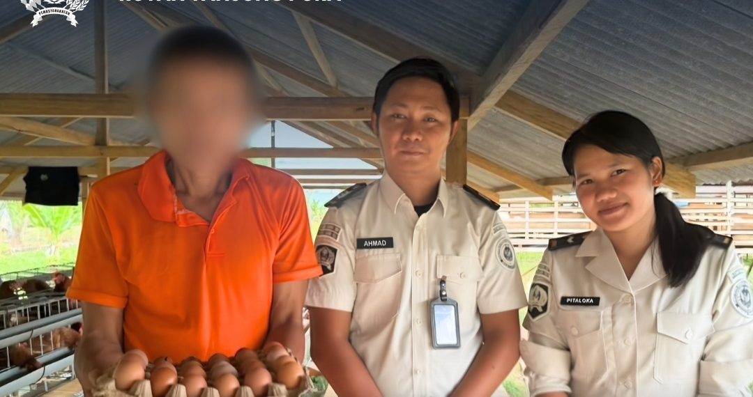 Wujud Nyata Pembinaan Kemandirian Rutan tanjung Pura Laksanakan Panen Perdana Telur Ayam Petelur