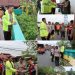 Kapolres Binjai Cek Kondisi Banjir di Kelurahan Setia, Debit Air Sungai Mencirim Berangsur Normal