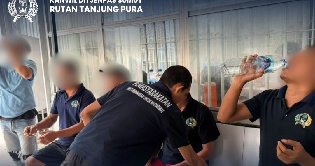 Cegah Bakteri yang Mengendap di Tubuh Rutan Tanjung Pura Bagikan Obat Terapi Pencegahan TBC Kepada Warga Binaan Berisiko