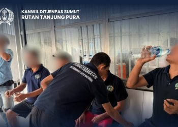 Cegah Bakteri yang Mengendap di Tubuh Rutan Tanjung Pura Bagikan Obat Terapi Pencegahan TBC Kepada Warga Binaan Berisiko