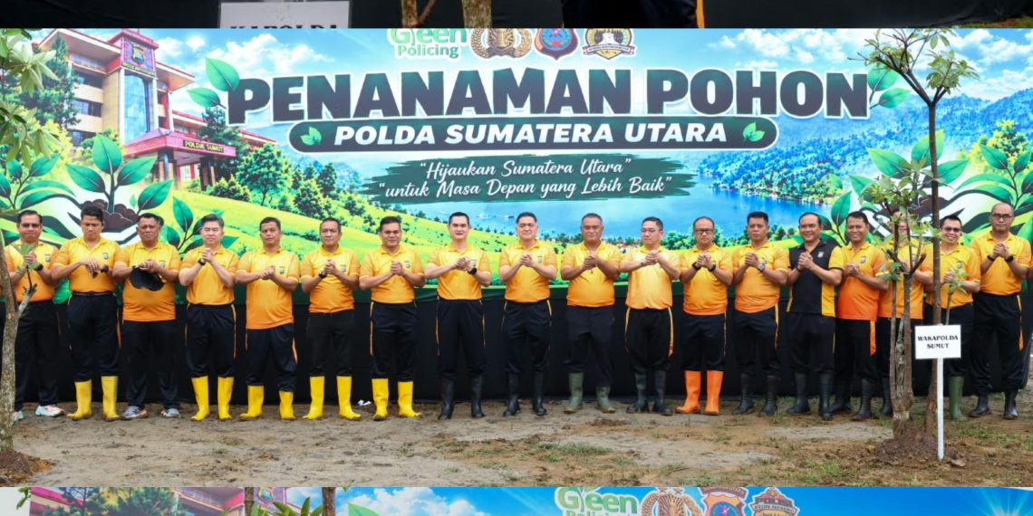 Green Policing, Kapolda Sumut Pimpin Penanaman Pohon di Mapolda