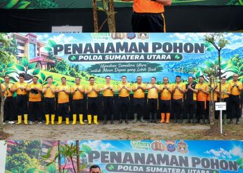 Green Policing, Kapolda Sumut Pimpin Penanaman Pohon di Mapolda