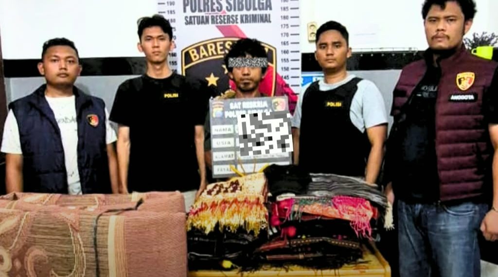 Polres Sibolga Ungkap Pencurian Rumah, Gasak Motor hingga 30 Kain Ulos Batak