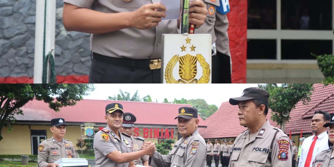 Kapolres Binjai Beri Penghargaan kepada 12 Personel dan Sertifikat Pelatihan kepada 8 Personel