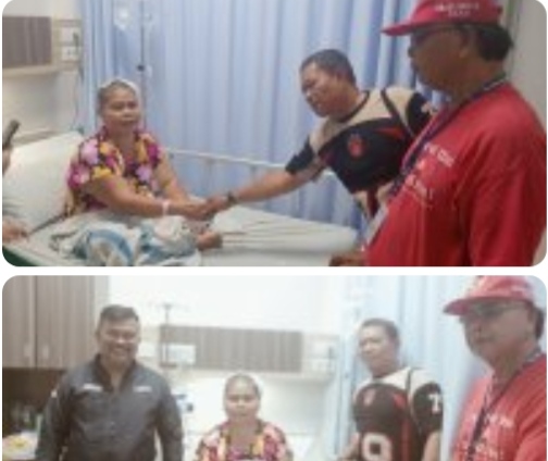 Ketua FORWAKA Medan Irwansyah Ginting Hadirkan Penguat Hati, Jenguk Istri Edison Harianja Pasc operasi Kanker