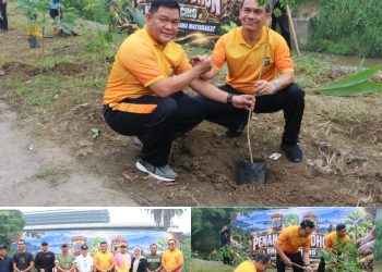 Polda Sumut Laksanakan Aksi Penanaman Pohon untuk Cegah Banjir dan Jaga Kelestarian Lingkungan